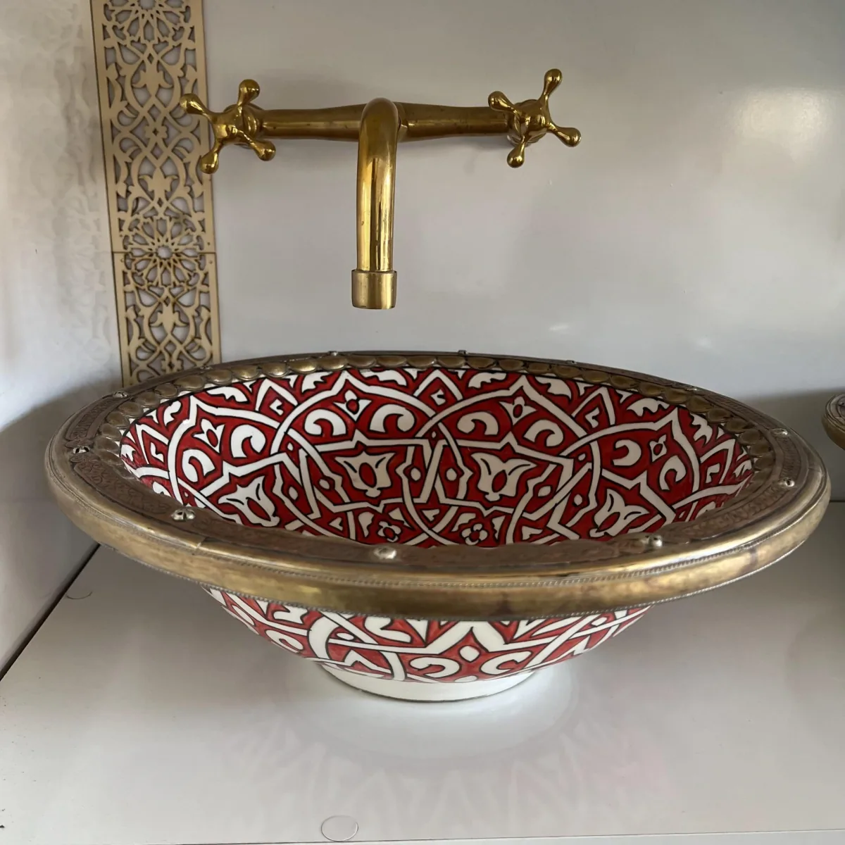 Wall Mount Vintage Brass Faucet, Unlacquered Tub Filler Faucet